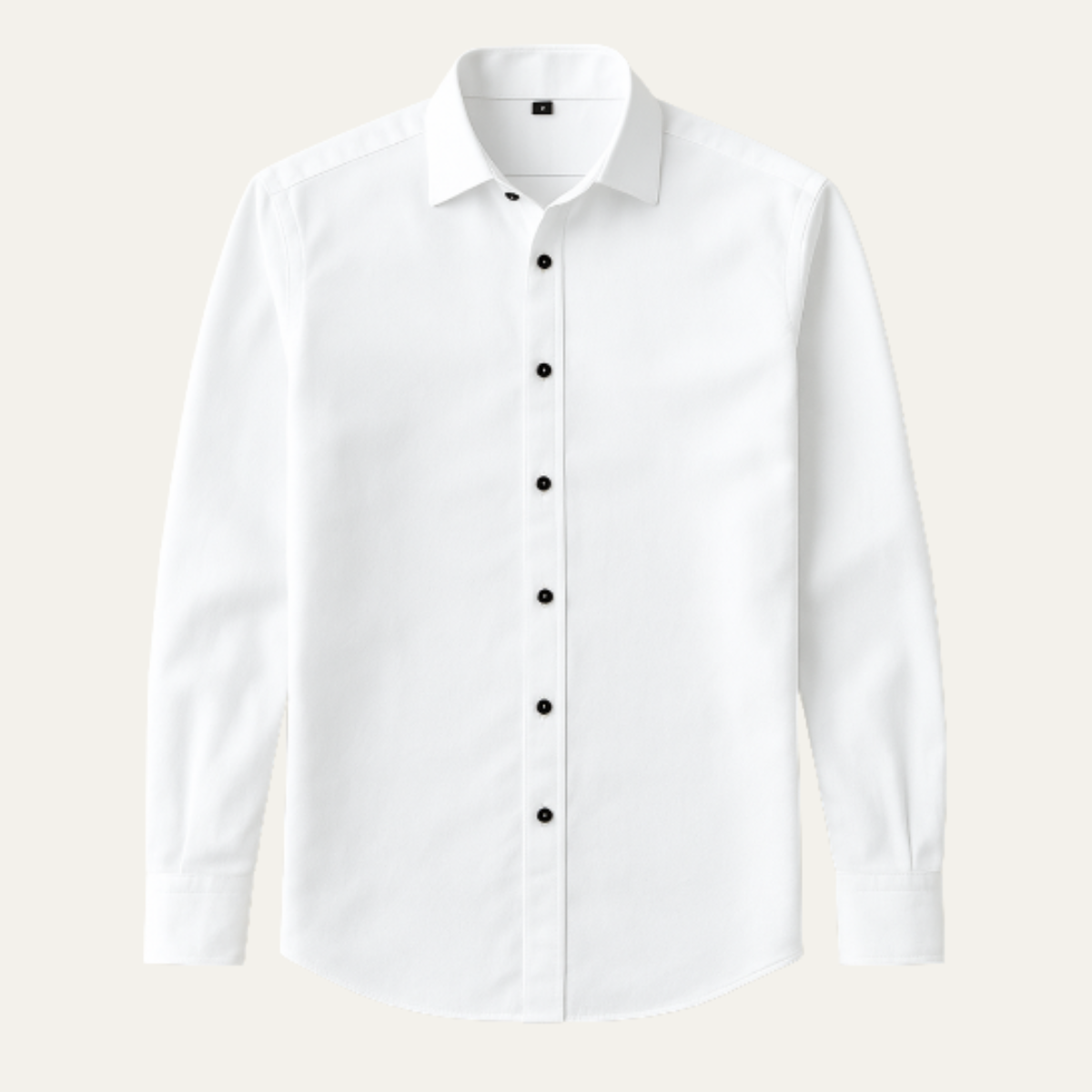 Men's Linen Tailored Shirt Contrast Buttons - VibreMode