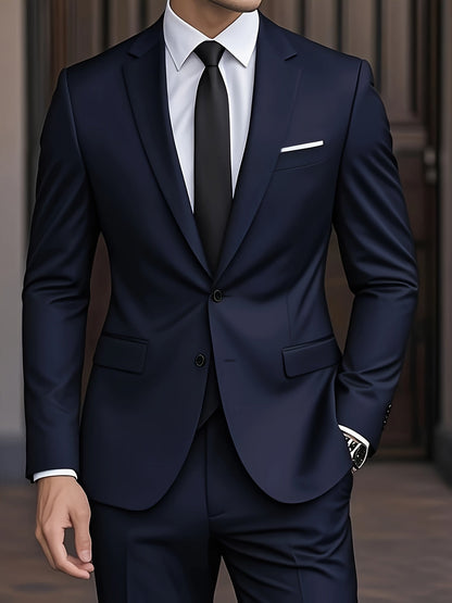 Men's Single Breasted Suit Notch Lapel