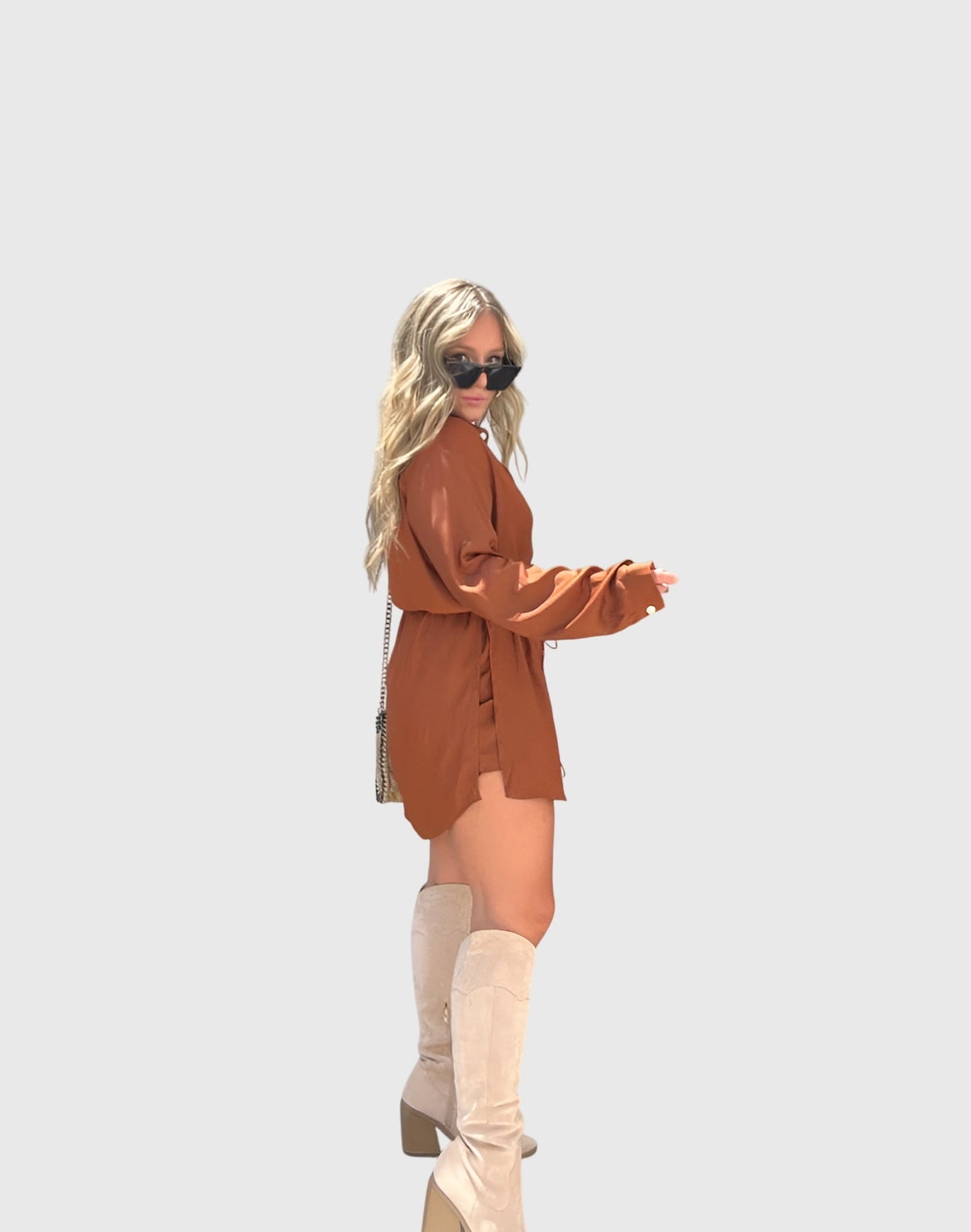Ladies Classic Front Button Dress Shirt