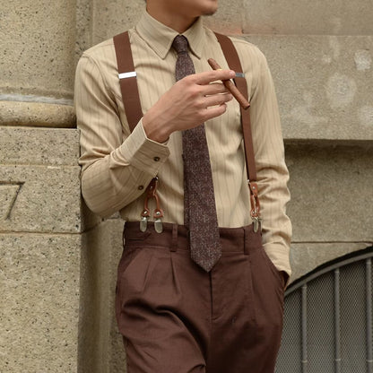Men's Long Sleeve Button-Up Dress Shirt