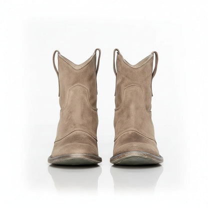Rugged Western Style Ankle Boots