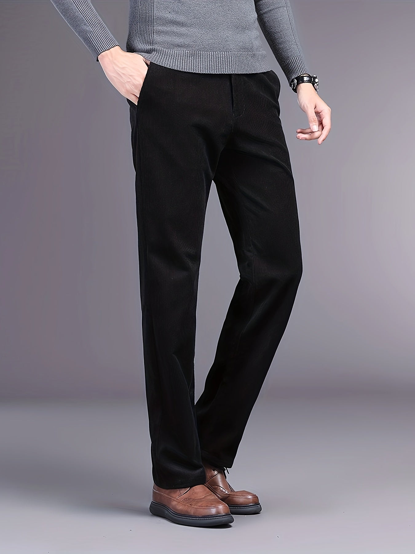Rugged Textured Cord Pants