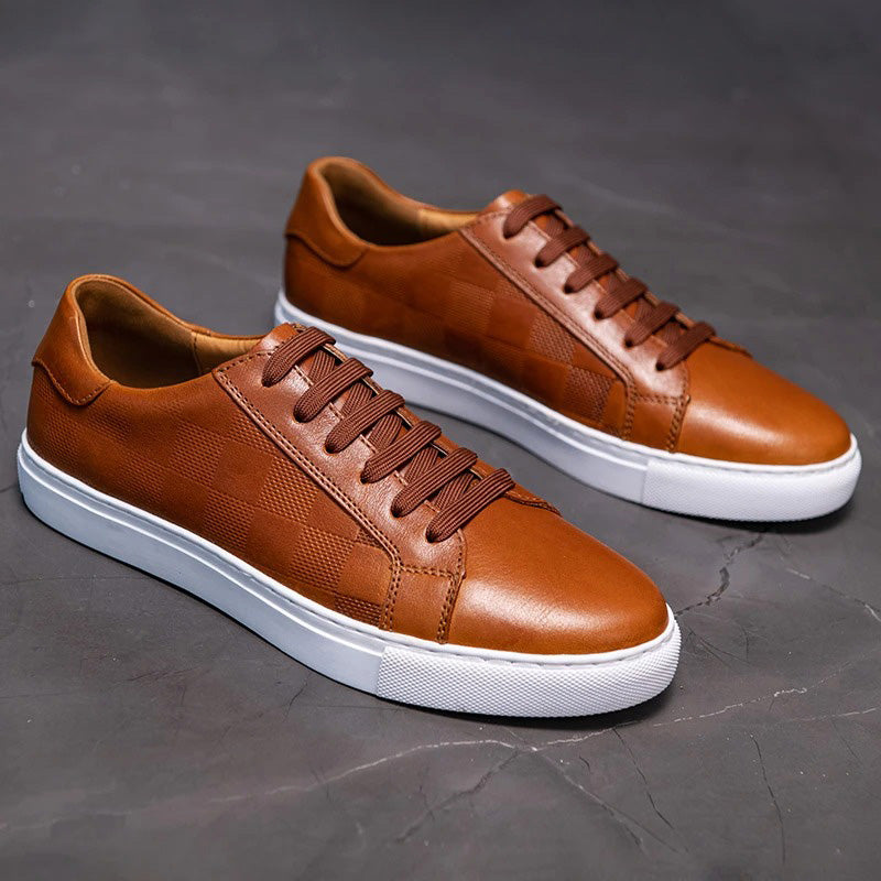 Premium Leather Running Shoes