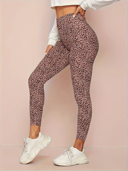Women's High-Waist Leopard Leggings