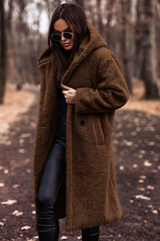 Women's Faux Fur Parka Coat With Hood