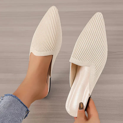 Women's Knitted Mule Shoes - VibreMode