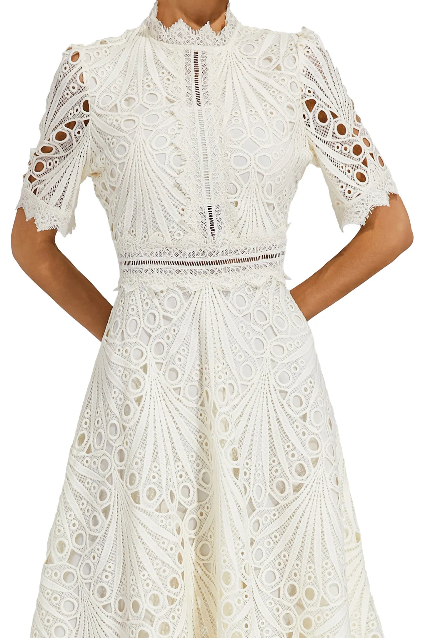 Women's Lace Midi Dress Elegant