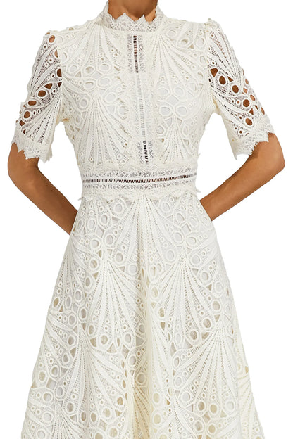 Women's Lace Midi Dress Elegant