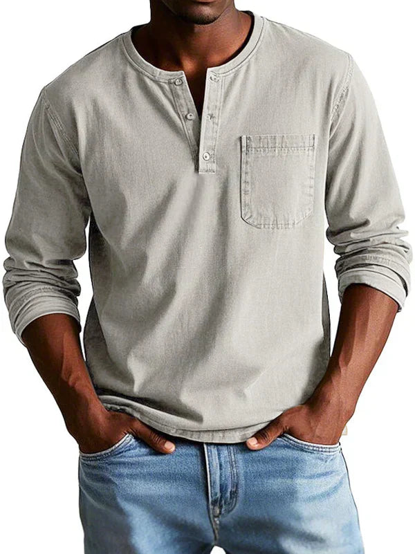 Classic Men's Spring Long Sleeve Tee Shirt