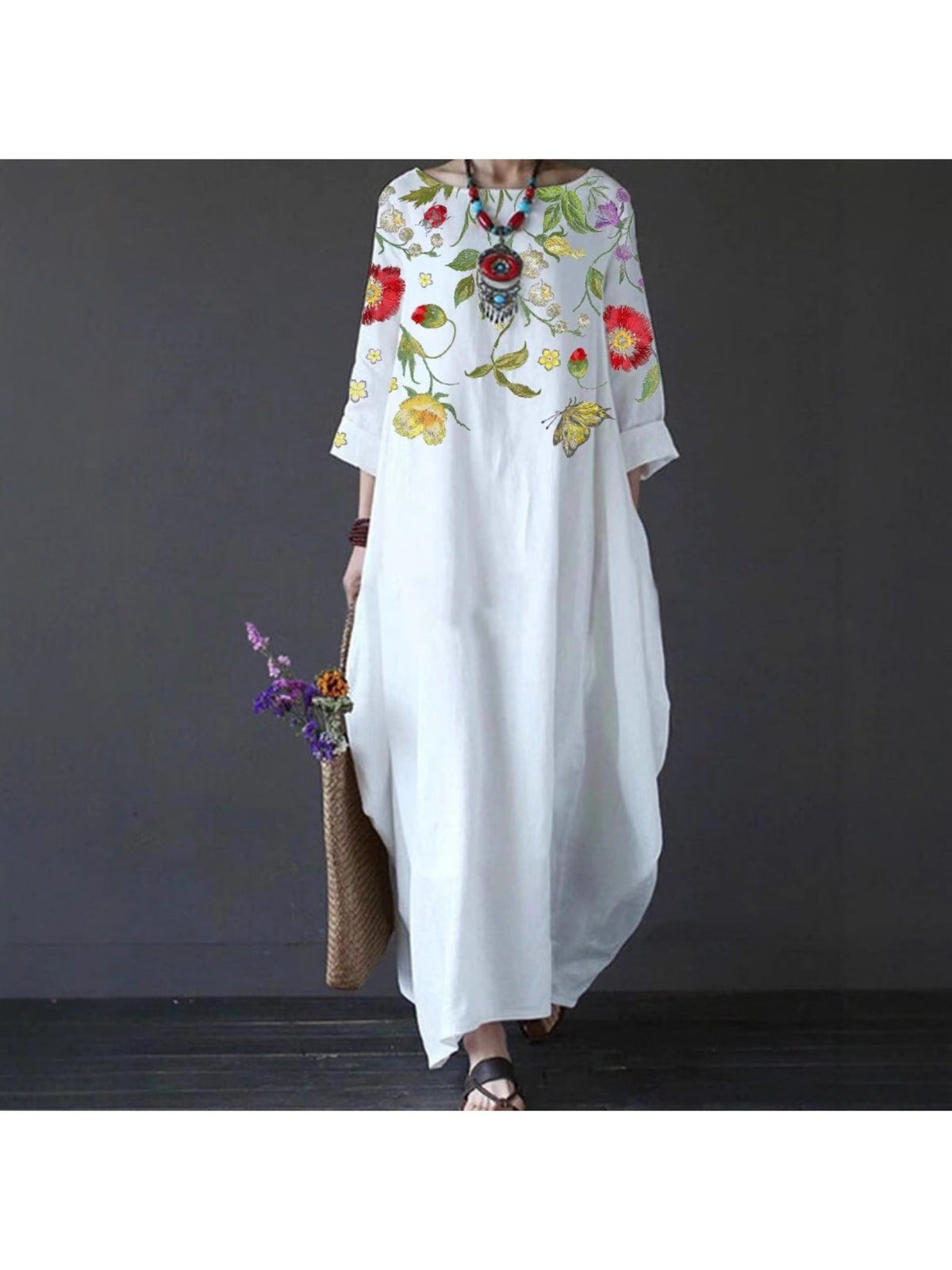 Blair | Elegant Floral Loose Fit Maxi Dress Casual