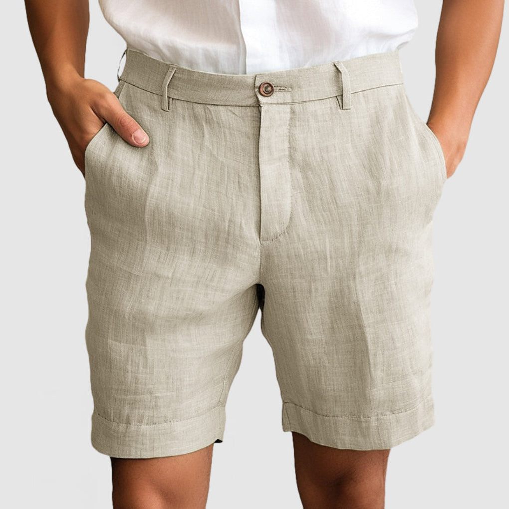 Men's Cotton Linen Shorts - VibreMode