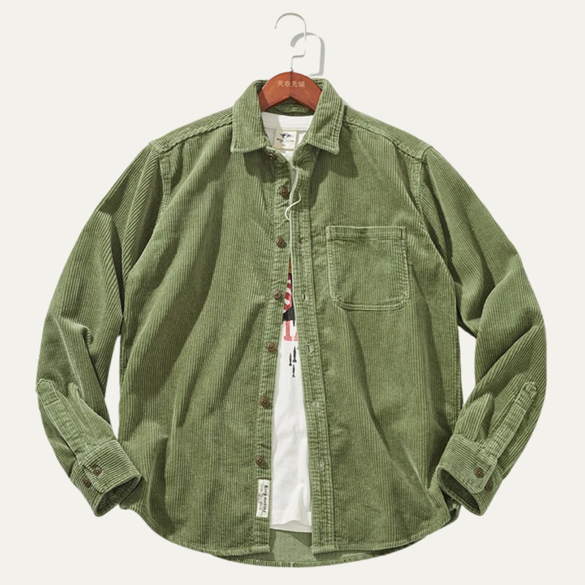Vicenza Men's Corduroy Shirt Jacket Thick Retro