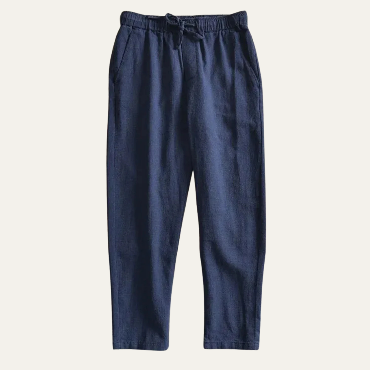 Men's Linen Jogger Pants Elastic Waist Lightweight