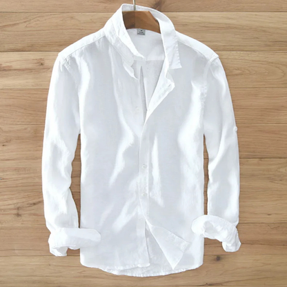 Men's Linen Casual Button Up Shirt Italian Style