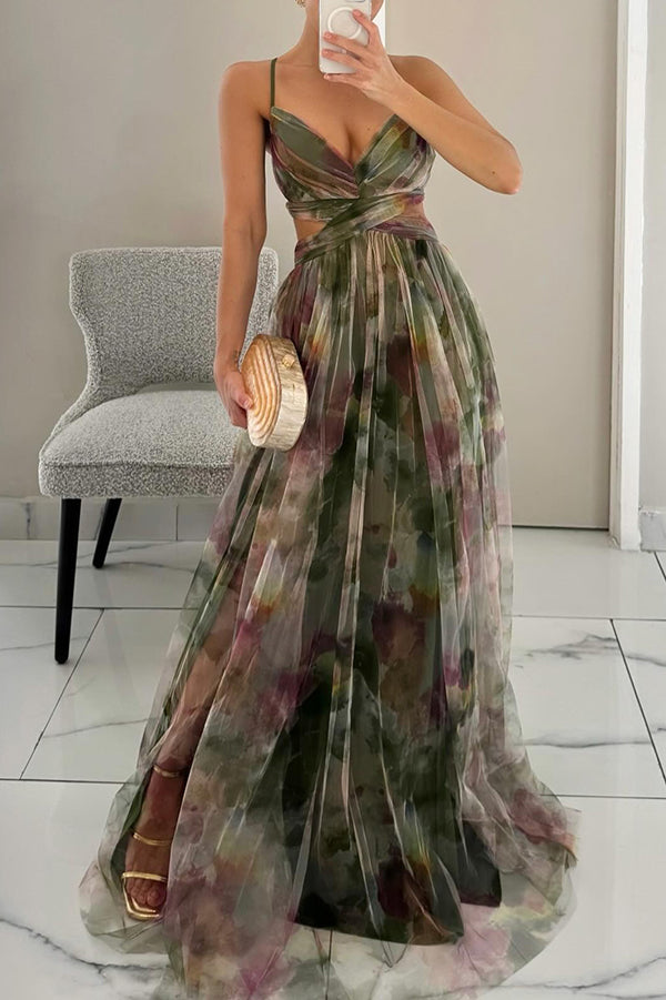 Women's Sleeveless Floral Maxi Dress
