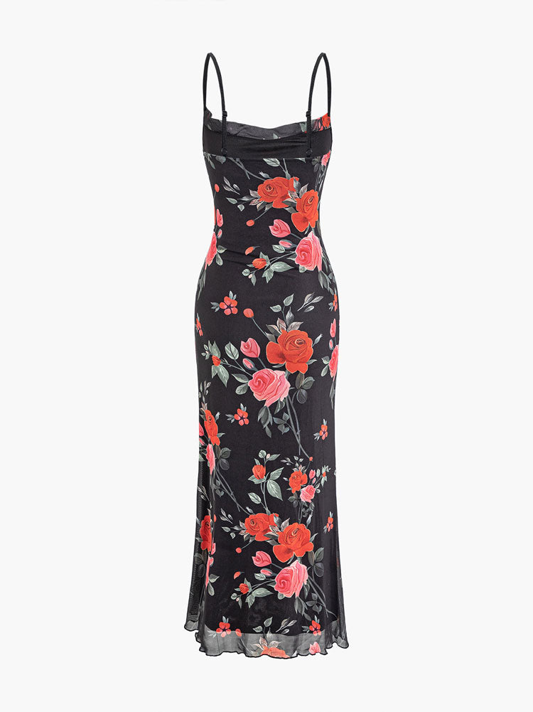Pretty Floral Summer Maxi Dress