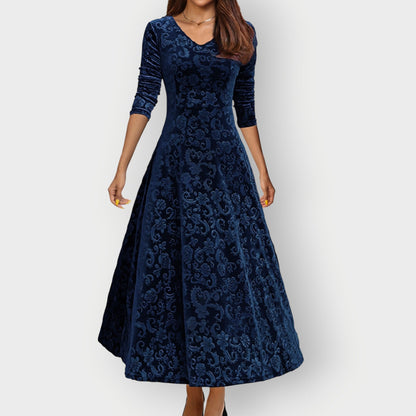 Luxurious Soft Midi Velvet Dress