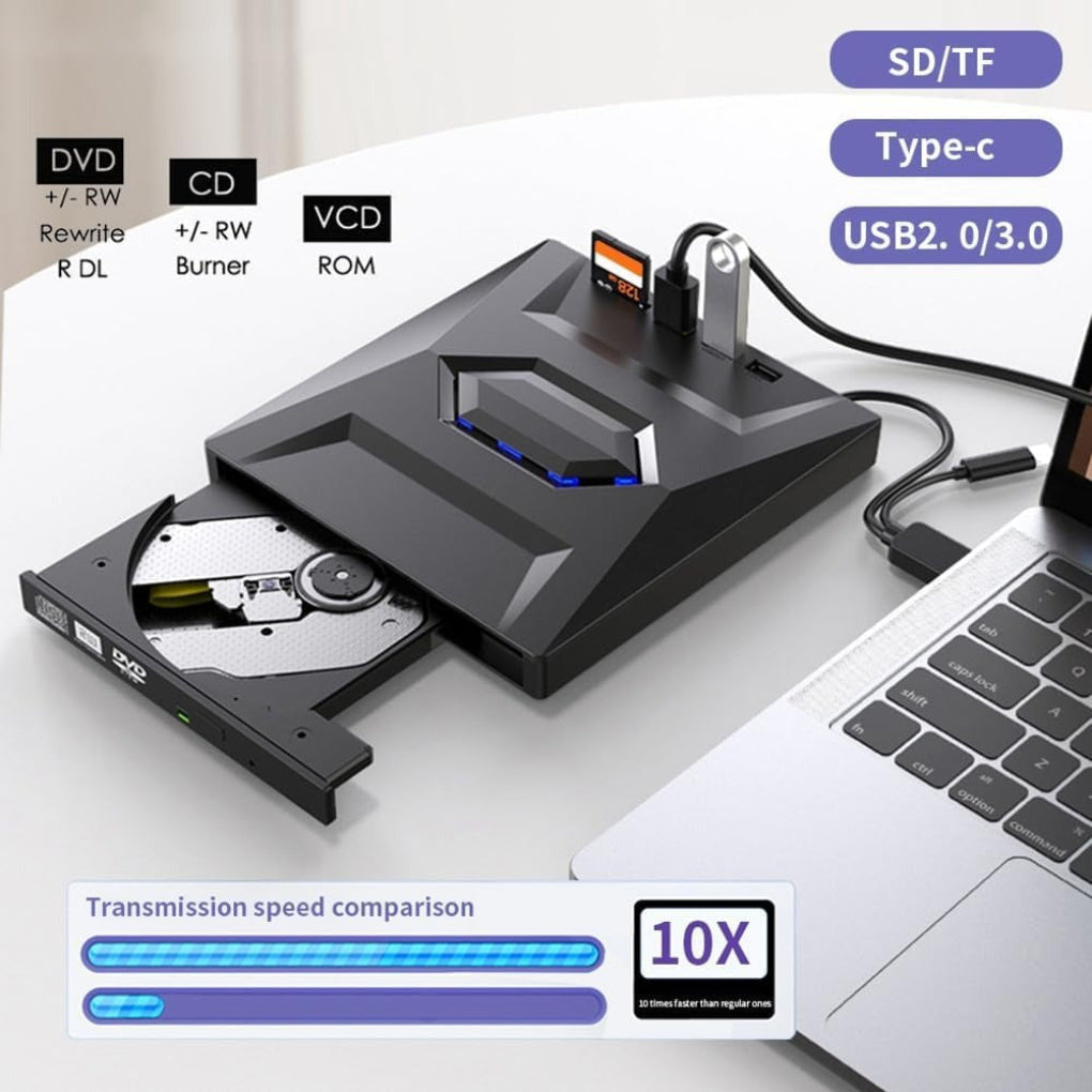 External 7-in-1 DVD Player CD Burner Writer - VibreMode