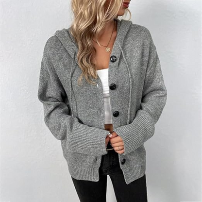 Women's Relaxed Fit Cardigan Soft Knit Beige