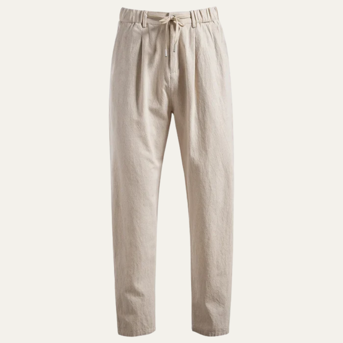 Men's Linen Pants Lightweight Beige Casual - VibreMode