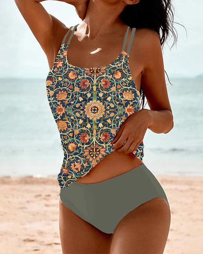 Women's Printed Tankini Swimwear - VibreMode