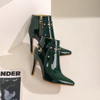 Classic Black Leather Ankle Boots
