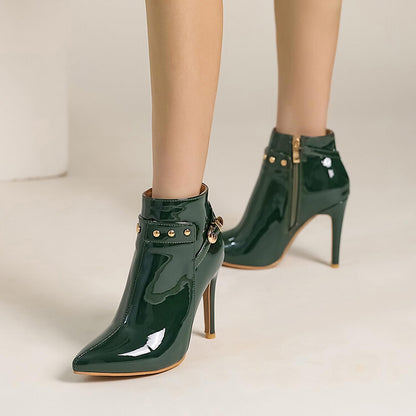 Classic Black Leather Ankle Boots