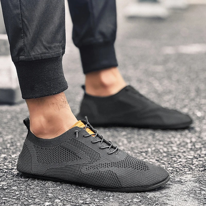Men's Slip On Shoes Low Knit Lace Detail