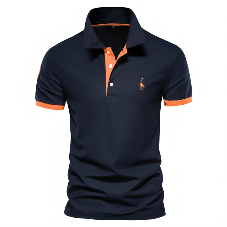 Men's Short Sleeve Polo Shirt Contrast Trim