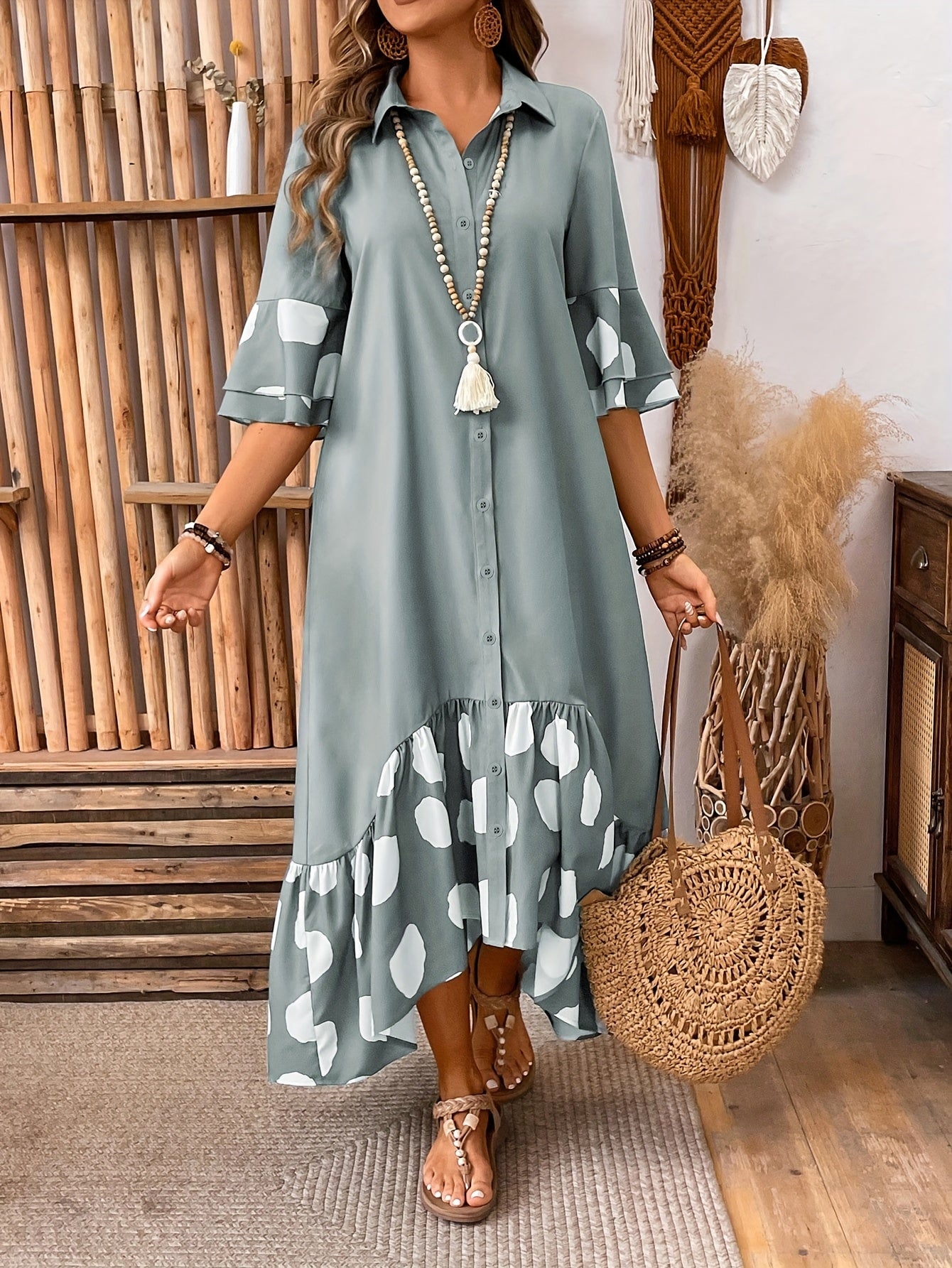 Warm Honey Spotted Sundress