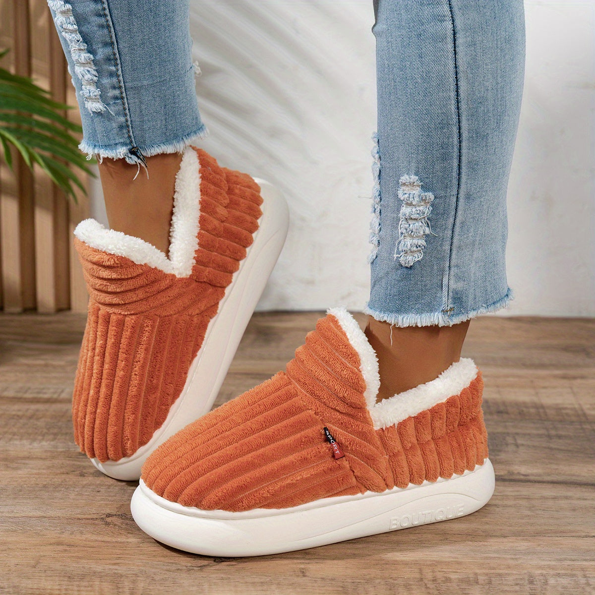 Women's Fleece Slippers Non-Slip Sole