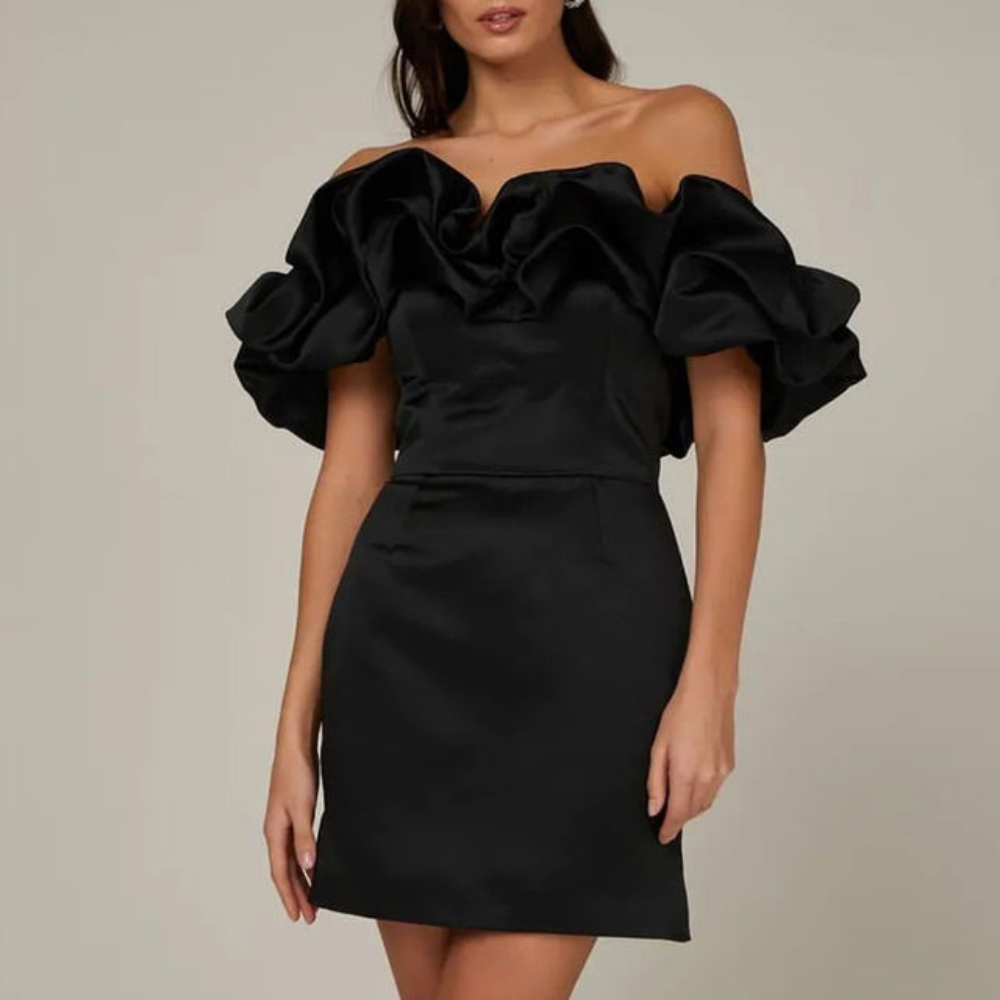 Elegant Ladies Lace Party Mini Dress