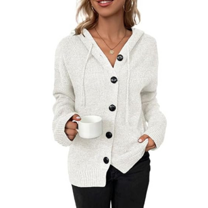 Women's Relaxed Fit Cardigan Soft Knit Beige