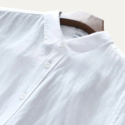 Men's Linen Casual Button Up Shirt Italian Style
