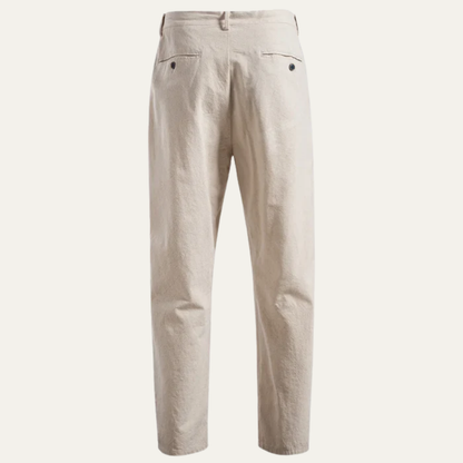 Men's Linen Pants Lightweight Beige Casual