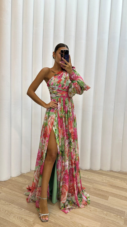 Elegant Ladies Off Shoulder Long Summer Dress