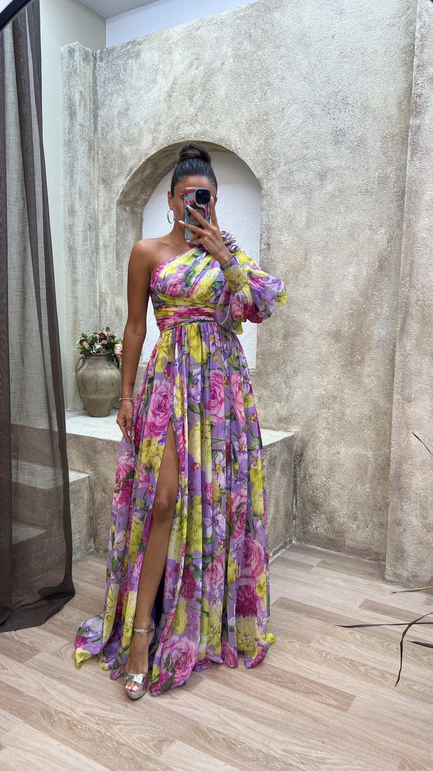 Women's Elegant Flowy Shoulder Dress Summer