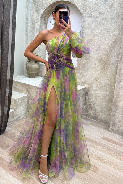 Women's Maxi One Shoulder Dress