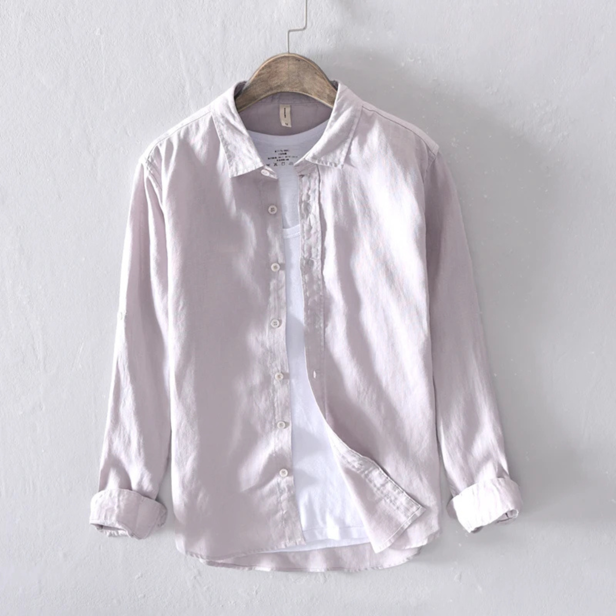 Men's Linen Casual Button Up Shirt Italian Style