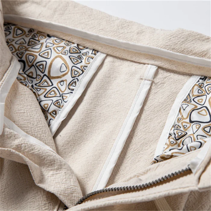 Men's Linen Pants Lightweight Beige Casual
