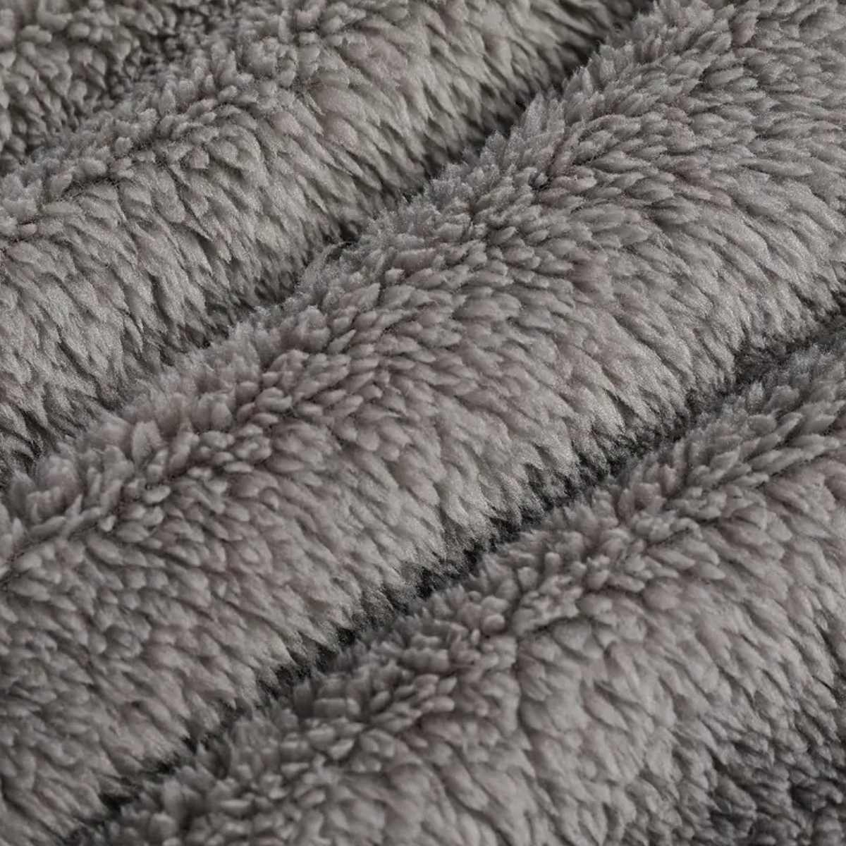 Men's Gray Fleece Hooded Bathrobe