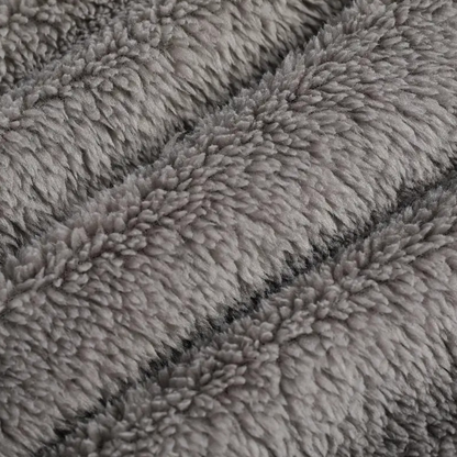 Men's Gray Fleece Hooded Bathrobe