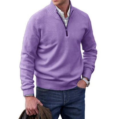Men's Soft Knit Zip Sweater