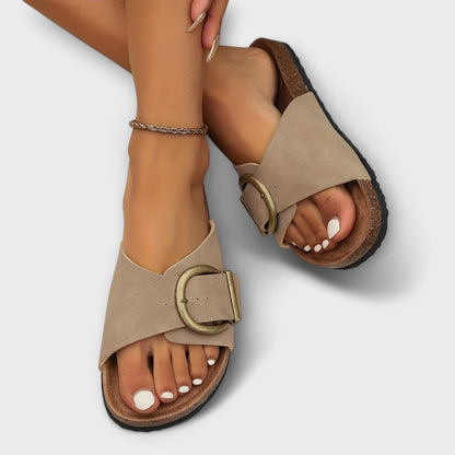 Women's Flat Open-Toe Slide Sandals