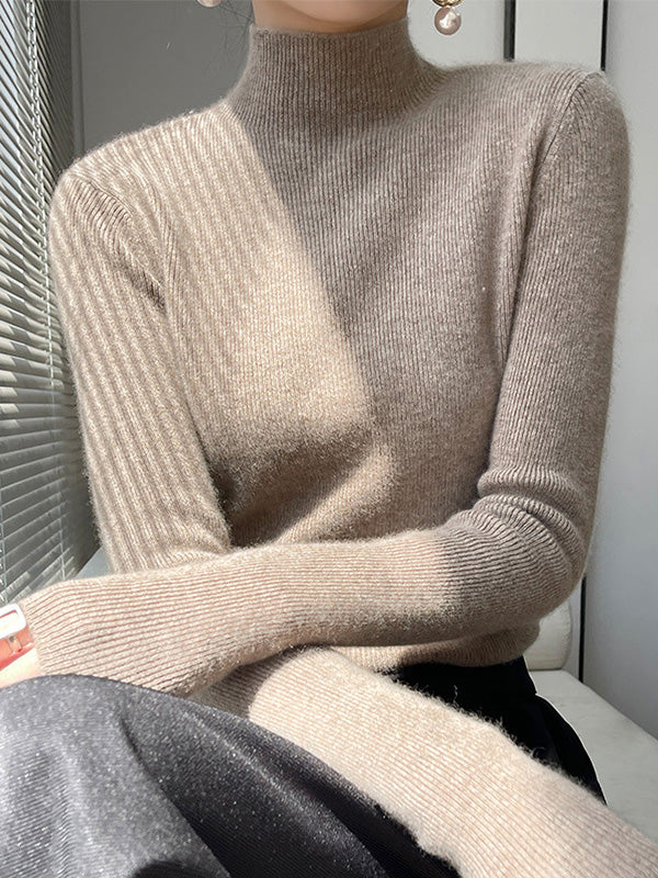 Classic Fit Crew Neck Knit Sweater