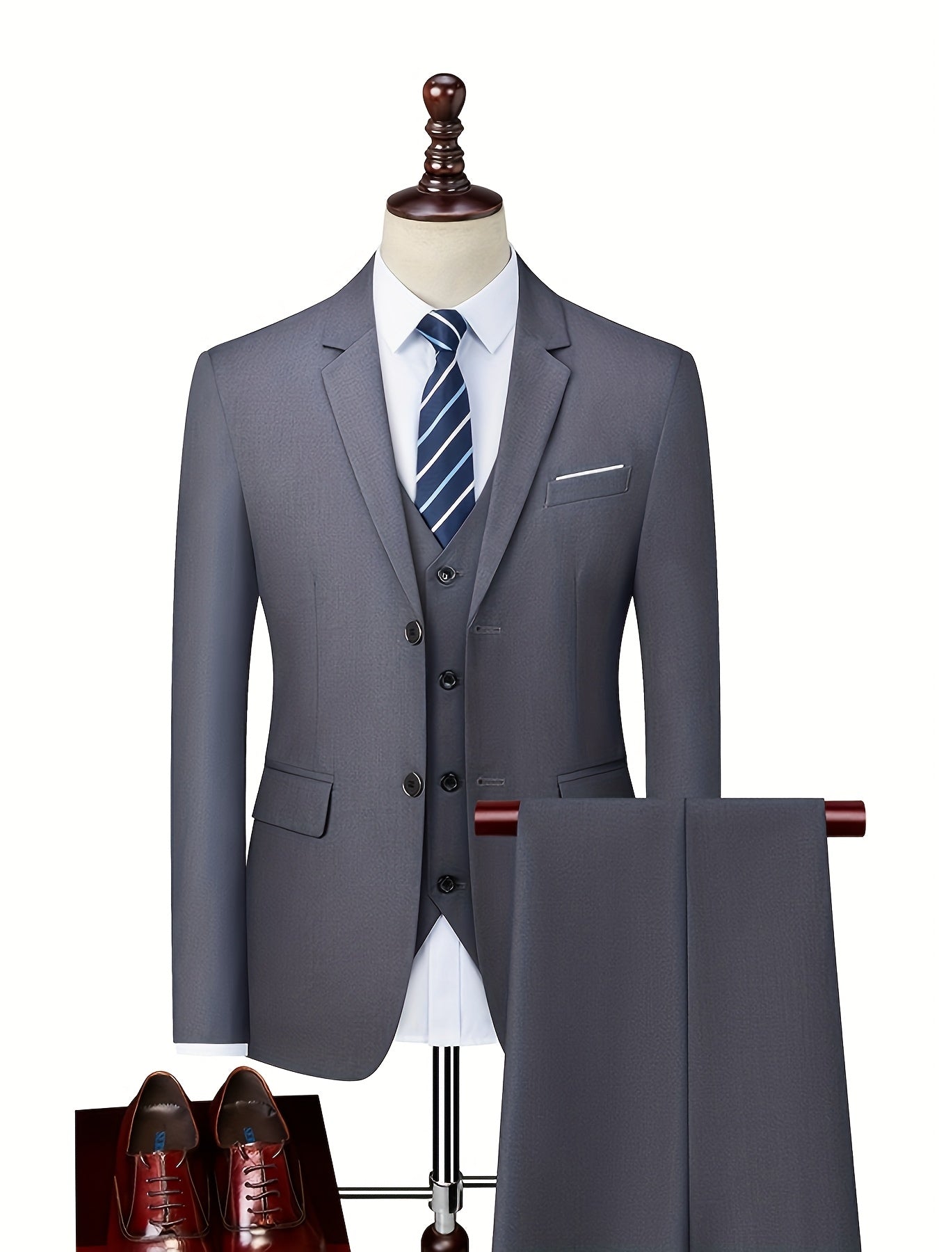 Men's Single Breasted Suit Notch Lapel