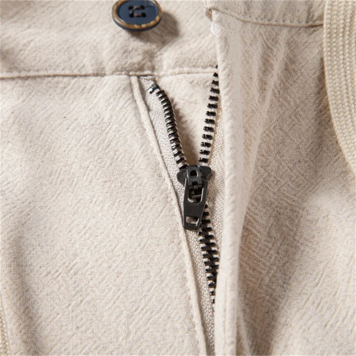 Men's Linen Pants Lightweight Beige Casual