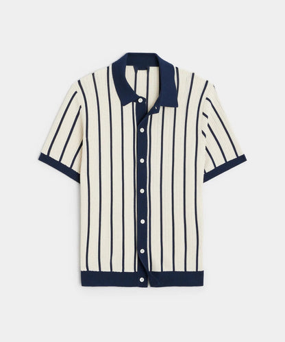 Men's Vertical Striped Button Down Shirt