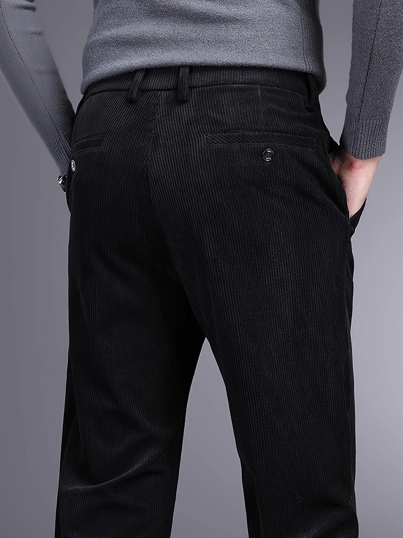 Rugged Textured Cord Pants
