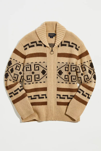 Men's Knitted Cardigan Zipper Jacquard Timeless Style
